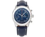 BLS Factory Breitling 43*15MM Stainless Steel Blue Bracelet Blue Wrist Watch